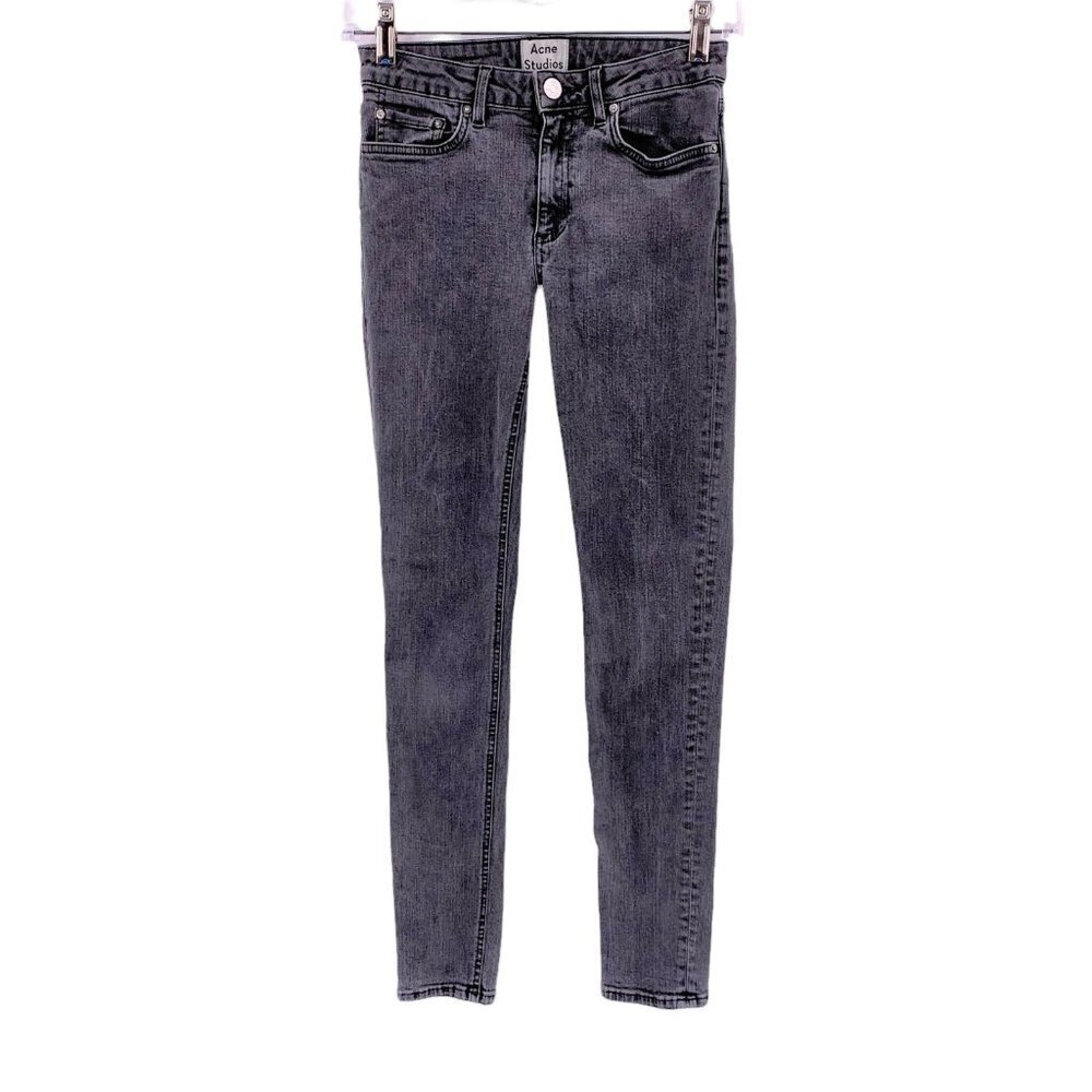 Acne Studios "Skin 5 Used Black" Denim Skinny Jeans Size 26